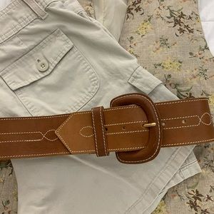 B.G. Street genuine leather wide brown belt